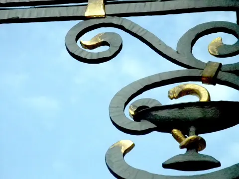 Geschmiedetes Detail aus der Kunstschmiede